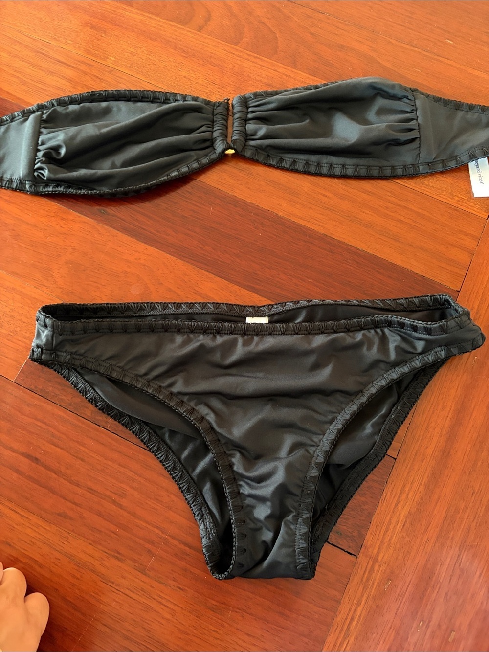 Vineyard Vines Black Bikini Bottoms with Logo Tag